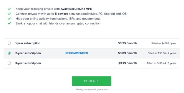 is avast secureline vpn safe for mac